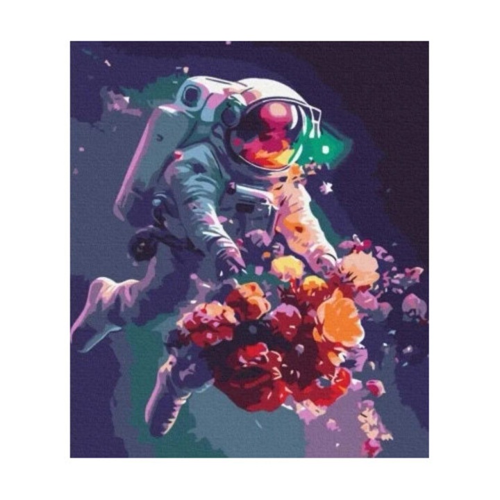 Set pictura pe numere, Twoje Hobby, Kosmiczny bukiet, 25 culori, 40x50cm