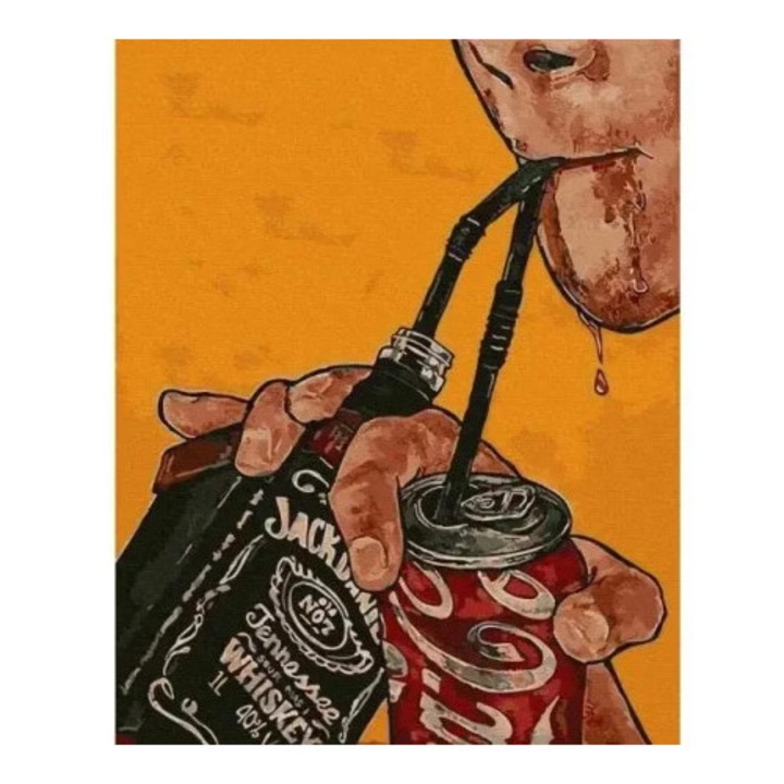 Set pictura dupa numere, Twoje Hobby,Potolind setea, 25 culori, 40x50cm