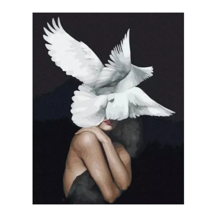 Set pictura dupa numere, Twoje Hobby, Dusza golebia, 25 culori, 40x50 cm