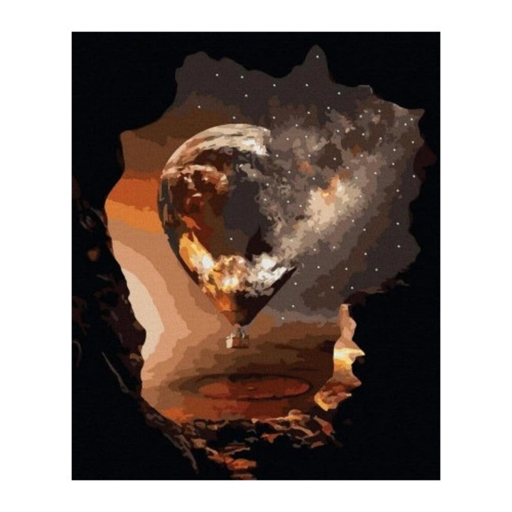 Set pictura pe numere, Twoje Hobby, balon galactic, 40x50cm