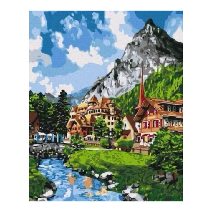 Set pictura pe numere, Twoje Hobby, peisaj, 40x50cm, 25 culori