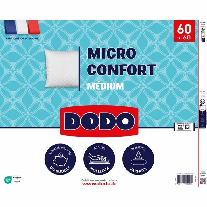 Perna DODO MICRO CONFORT Alb 60 x 60 cm