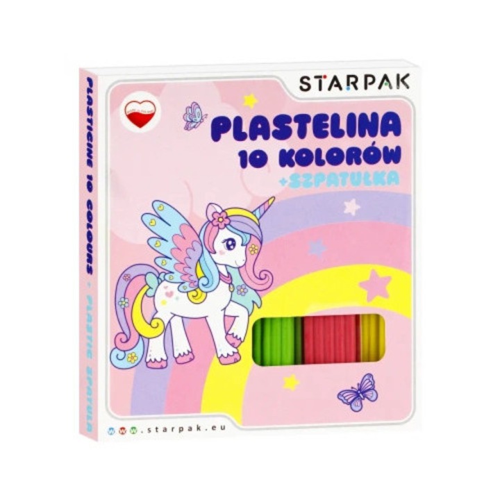 Set plastelina falista STARPAK, 10 culori, cu spatula, multicolor, 16x14x2cm
