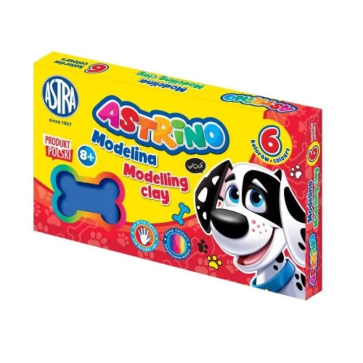 Astrino gyurma készlet, 6 szín, 250g