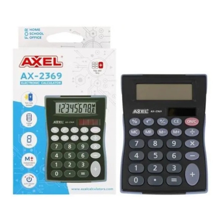 Calculator AXEL AX-2369, functie de memorie, auto-oprire, negru