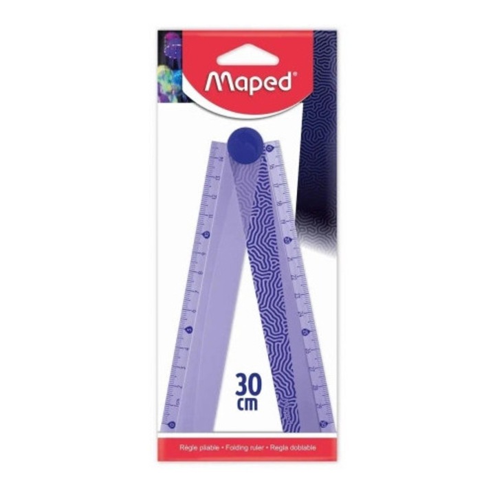 Linijka pliabila Maped, 30cm, multicolor, 1 set