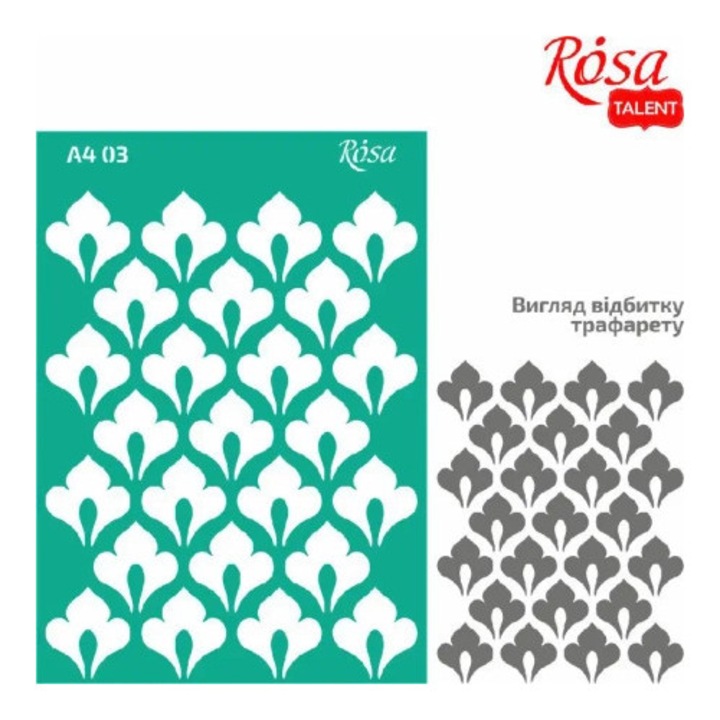 Dekoratív sablon Rosa, dísz, öntapadós, 21x29.7cm, szett