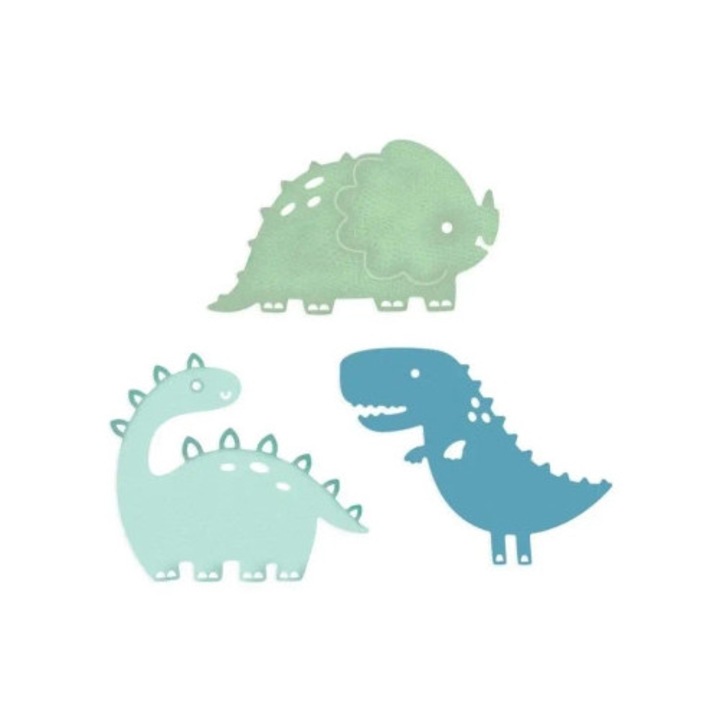 Set de matrite Dalprint - Dinozauri, 3 bucati, 4,7x4,1cm, 4,7x4cm, 5x3cm