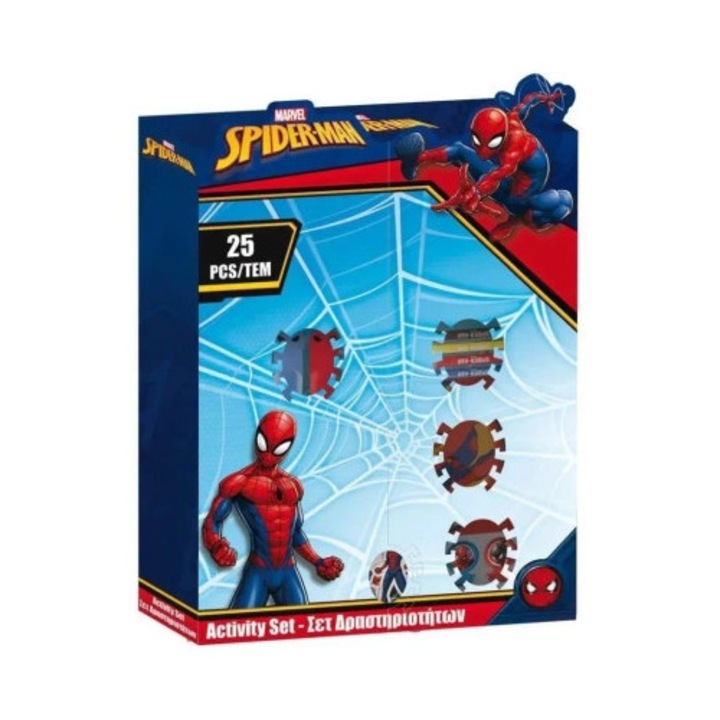 Diakakis Spiderman iskolai kiegészítő készlet, 25 darab, többszínű