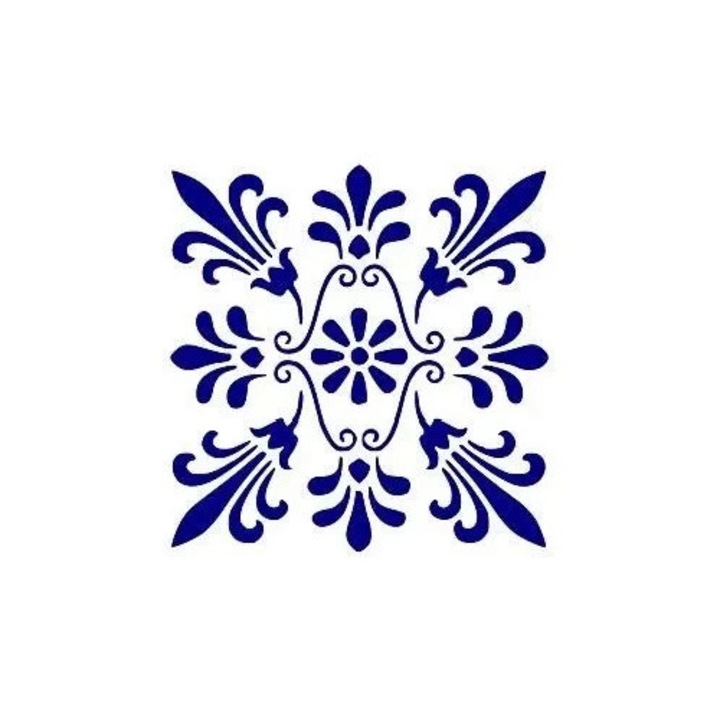 Sablon dísz A4 20x30cm, Galeria Hobby, kék