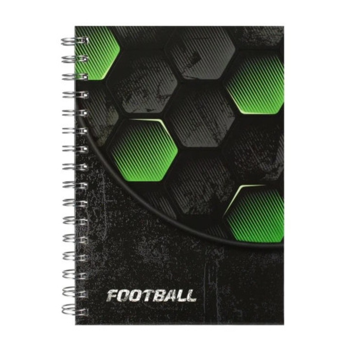 Caiet A5 STARPAK fotbal, 21x16x2cm, 50 file, pentru copii 3+