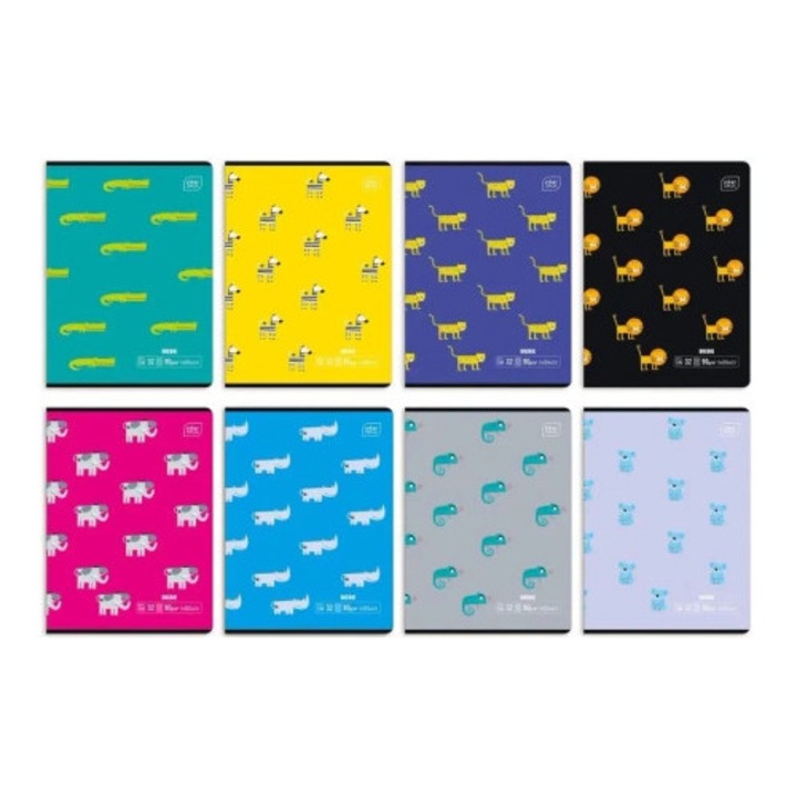 INTERDRUK A5 füzetek, 32 lap, 10 darabos szett, rácsos, 90g