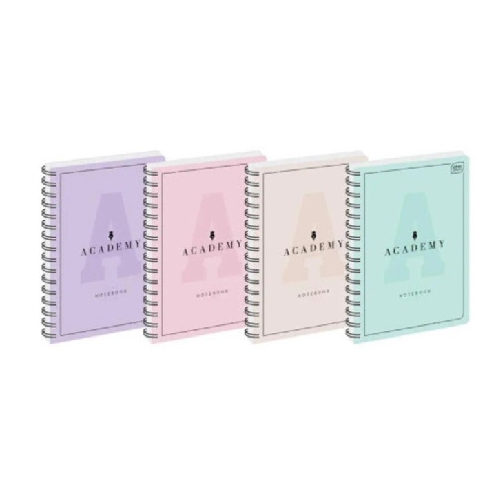 Caiet B5, INTERDRUK, 100 pagini, microperforat, set 5 bucati, pastel