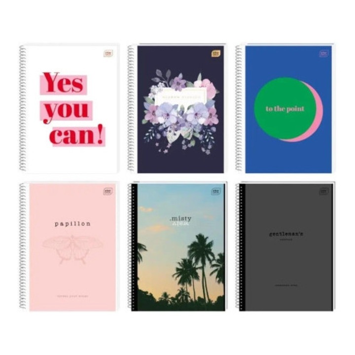 INTERDRUK A4 füzetek, 100 lap, 5 darabos szett, perforált, éles sarkok