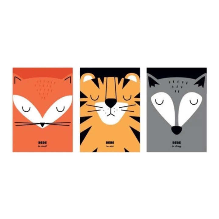 Caiete A4/32K set 10 bucati, INTERDRUK, grafica moderna, coperta 300 g/m2