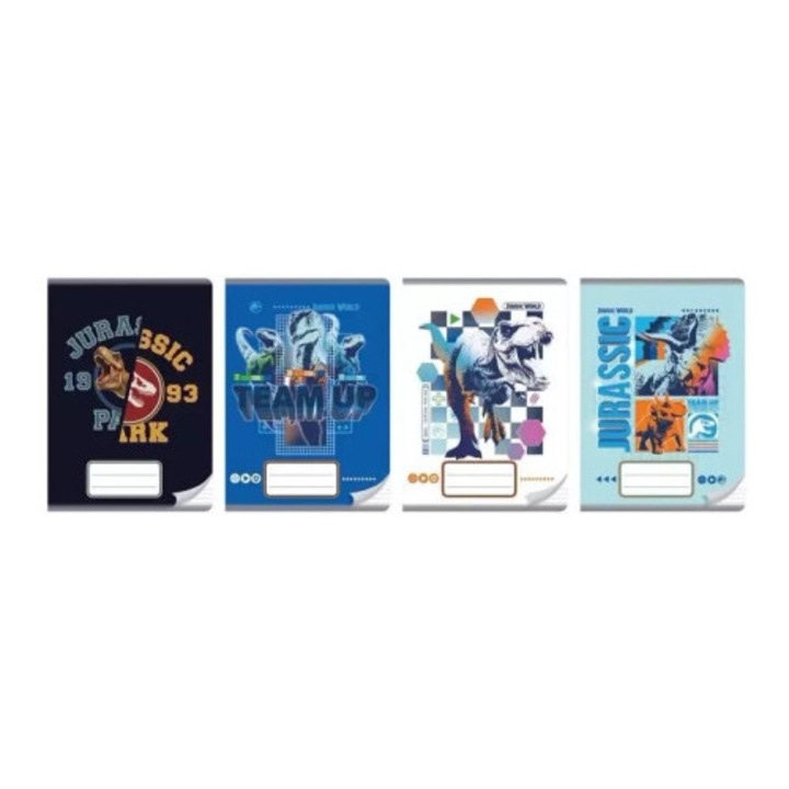 Caiete A5 Beniamin set 10 bucati, 32 pagini, 70 g/m2, linie, Jurassic Park