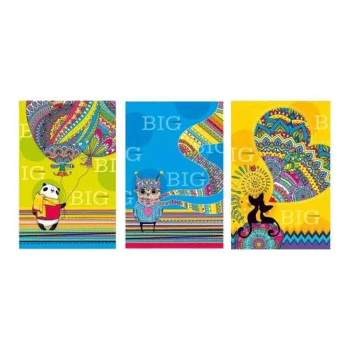 Caiet notatnic A4, Fresh, 80 pagini, mix modele, carouri