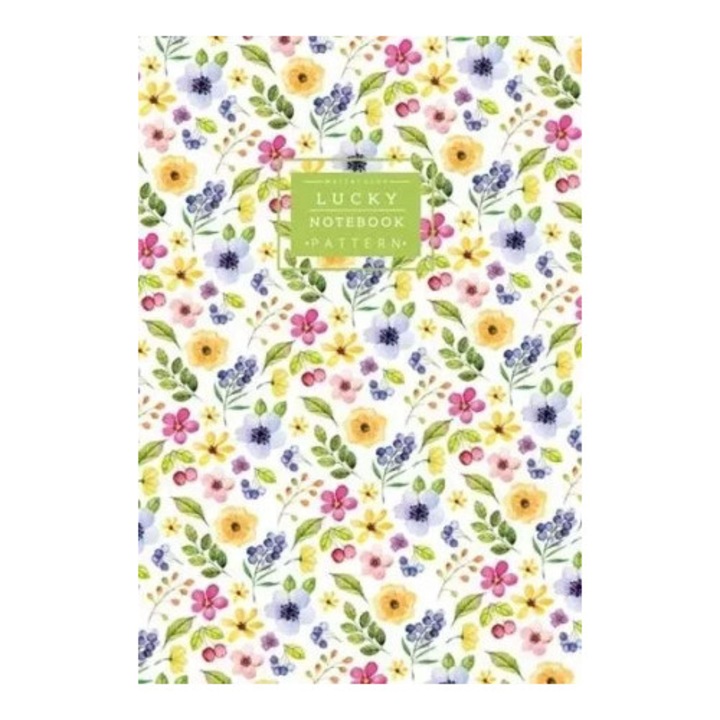 Caiet decorativ Fresh, 64 pagini, Kwiaty, verde, 143x210cm