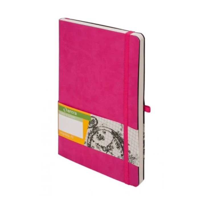 Caiet A5 Impresja, Antra, 192 pagini, ecologic, roz, 14x210mm