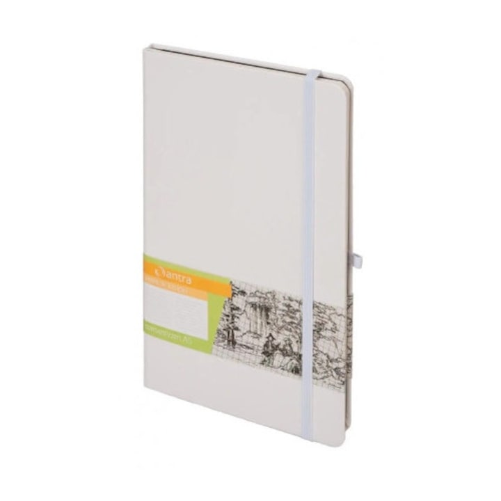 Caiet A5, Antra, 160 pagini, ecologic, cu coperta tare, alb