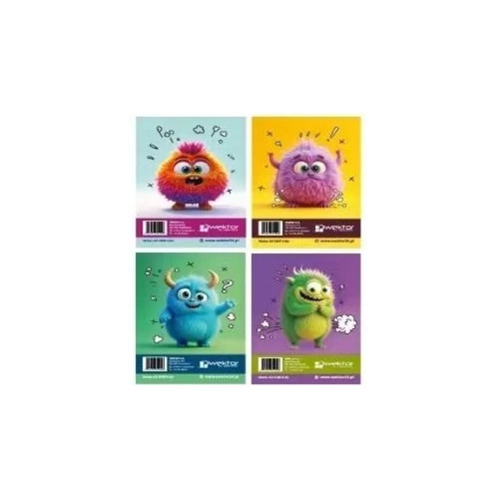 Caiete A6/50 Kids, Wektor, set 10 bucati