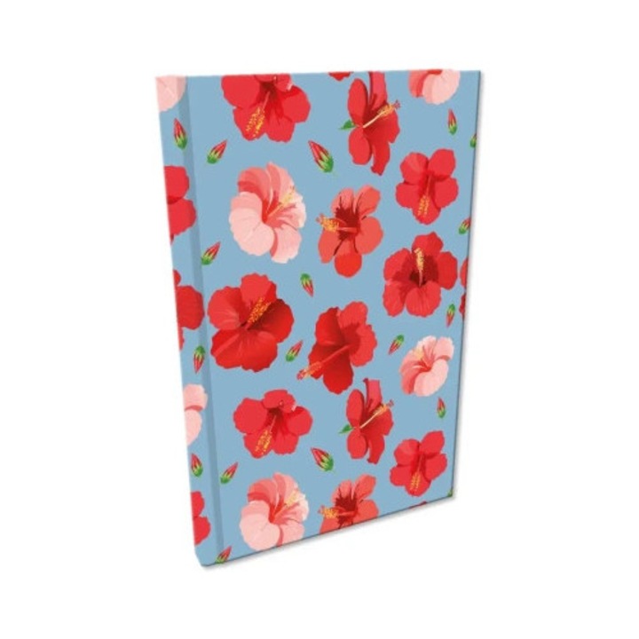 Agenda A5, EV-Corp, Soft Touch, 192 pagini, flori, multicolor