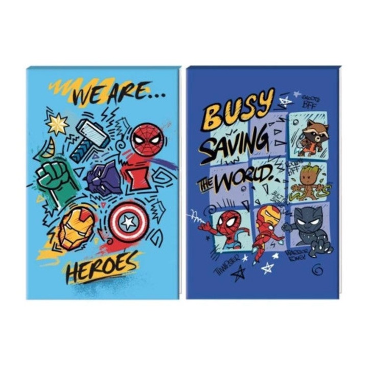 Caiete set 16 buc, REXUS, A7, 30 pagini, multicolor