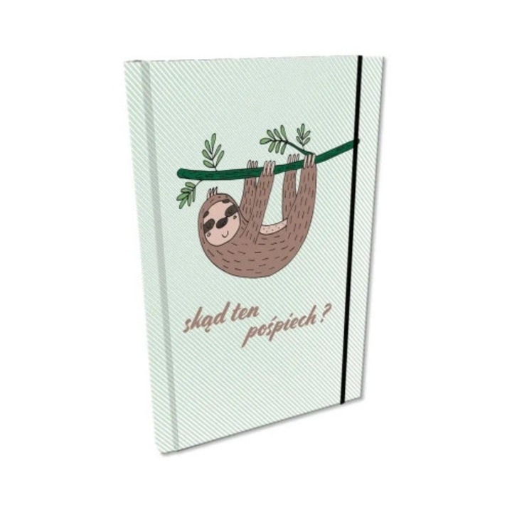 Agenda A5, EV-Corp, model lenes, 192 pagini, verde/maro