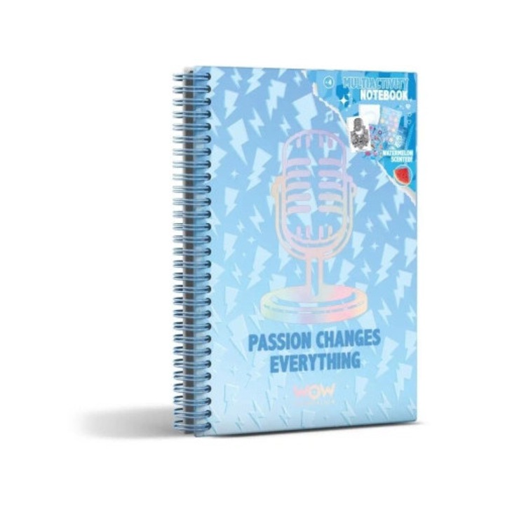 Caiet A5, Euroswan, 70 foi, cu stickere, albastru