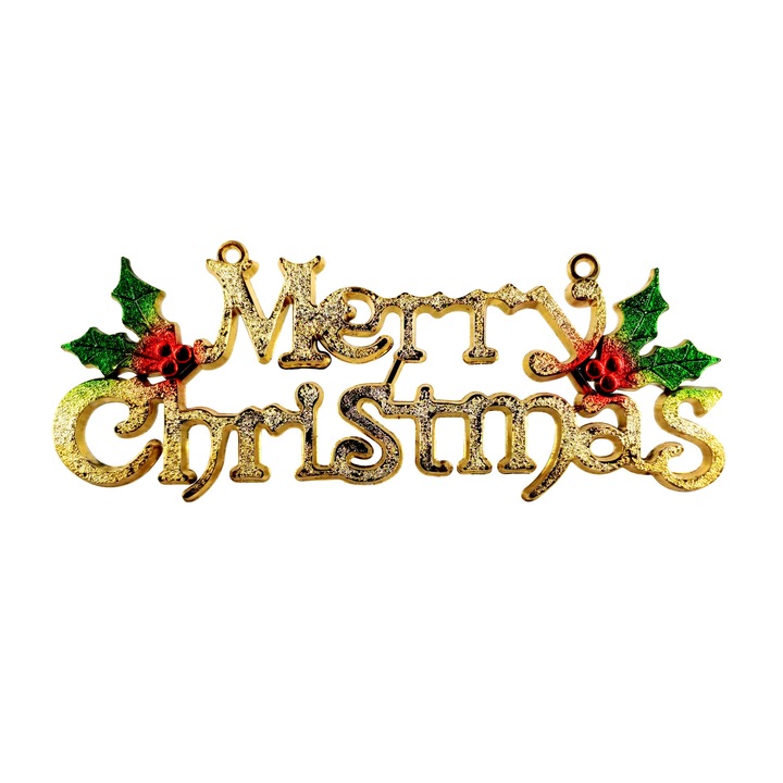 Globuri de Craciun, set 2 piese, decoratiuni pentru brad, aurii, 14cm