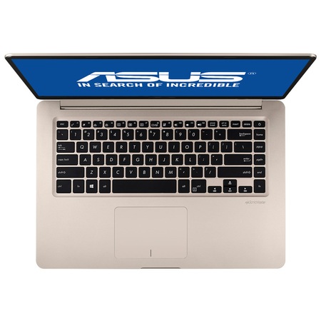 Laptop ASUS VivoBook S15 S510UF cu procesor Intel® Core™ i7-8550U pana la 4.00 GHz, Kaby Lake R, 15.6", Full HD, 8GB, 256GB M.2 SSD, NVIDIA GeForce MX130 2GB, Endless OS, Gold