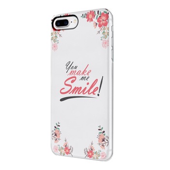 Husa Silicon, Ultra Slim 0.3MM, Smile, Apple iPhone 7 Plus / 8 Plus Husa Silicon, Ultra Slim 0.3MM, Smile, Apple iPhone 7 Plus / 8 Plus