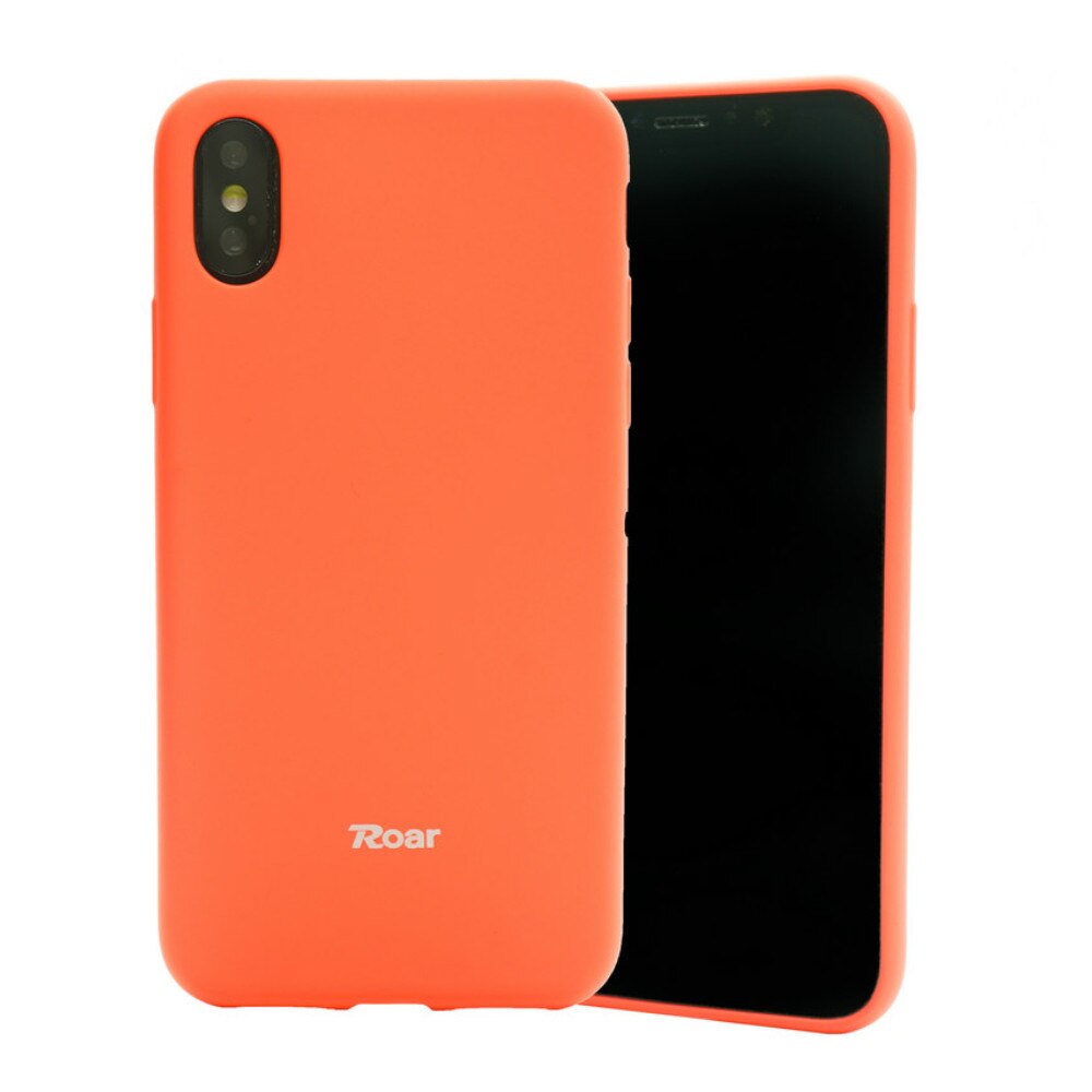 Husa din silicon mat Roar pentru iPhone X, portocaliu