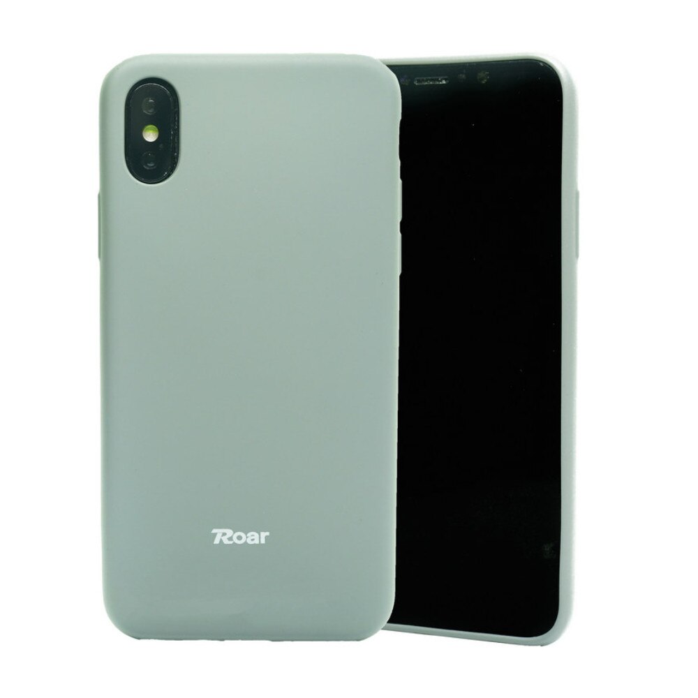 Husa din silicon mat Roar pentru iPhone X, gri