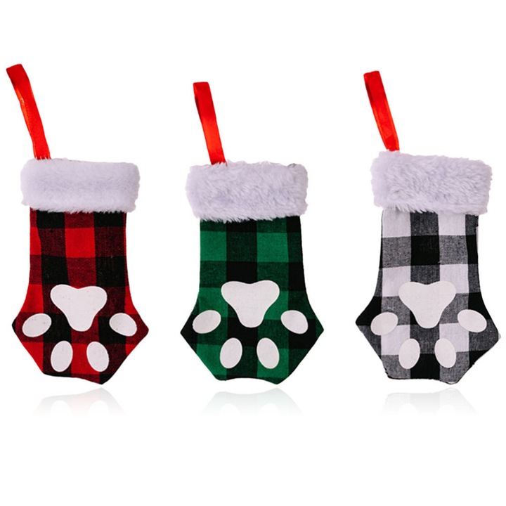 Set 3 Ornamente Craciun, Diverse Culori, 15x8cm