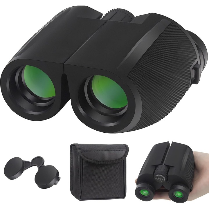 Binoclu 12x25, viziune nocturna, compact, greutate 0.6 lb, pentru activitati in aer liber