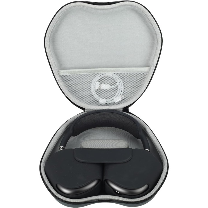 Калъф за слушалки AirPods Max/Razer Barracuda X, водоустойчив, 23x21.5x6см, сив