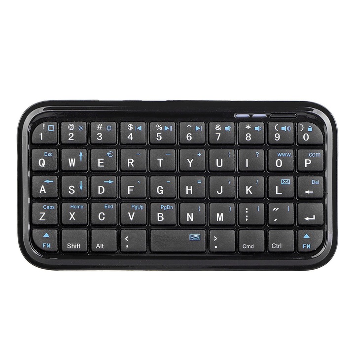 Tastatura Bluetooth portabila, 49 taste, design compact, 115x60x7mm, negru