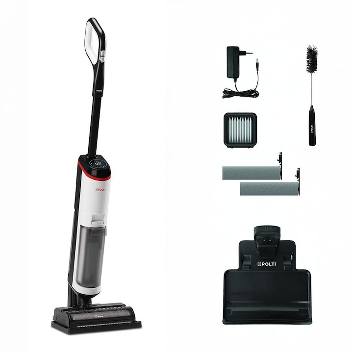 Robot de aspirare cu mop Roomba 205 iRobot Combo, L121040, compactor de praf, navigatie avansata ClearView™ LiDAR, curatare in patru etape, putere de aspirare 7000 Pa, tehnologie Carpet Detect, aplicatie Roomba HOME, negru