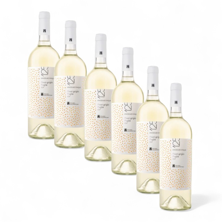 Vin Alb Feudi Salentini 125 Pinot Grigio di Puglia IGP 12.5% 6 x 0.75L
