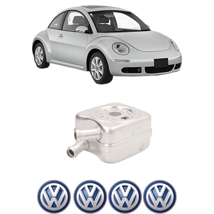 Radiator racire ulei Volkswagen NEW BEETLE (9C1, 1C1) din 2005-2010 KW 77 CP 105 CMC 1896, Auto, din aluminiu, 4x Stickere auto cu Volkswagen