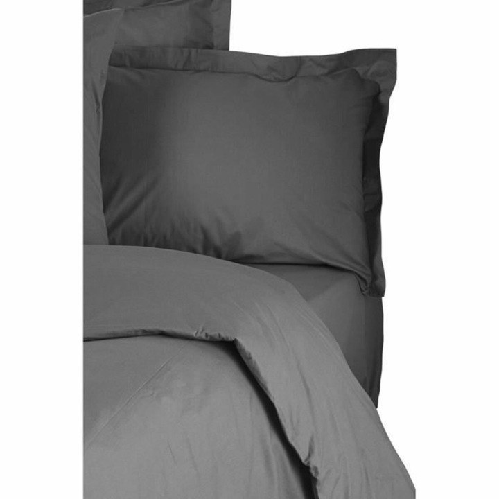 Set husă de pătură BigBuy, antracit, 220x240cm, 3 piese