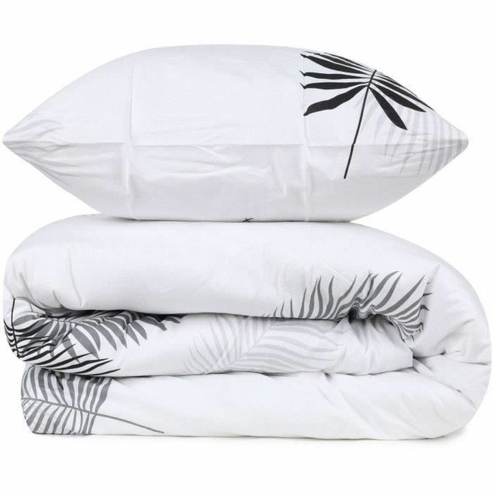 Set husa de patura BigBuy, 3 piese, gri, 220x240cm