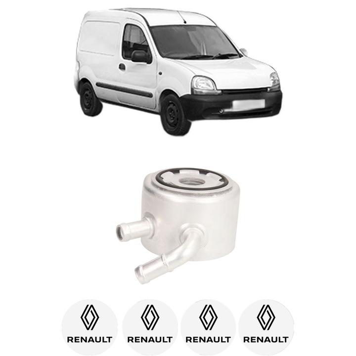 Radiator racire ulei RENAULT KANGOO Express (FC0/1_) din 2001 KW 48 CP 65 CMC 1461, Auto, din aluminiu, 4x Stickere auto cu RENAULT