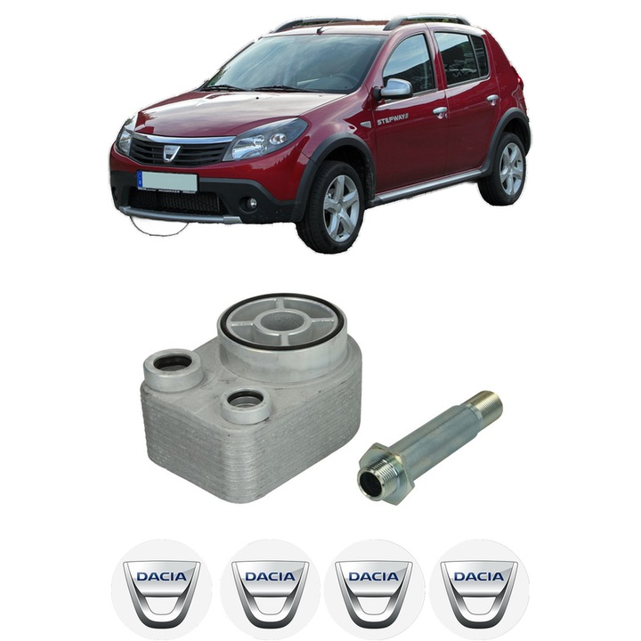 Olajhűtő DACIA SANDERO 2008-tól KW 50 LE 68 CMC 1461, Autó, alumínium, 4x DACIA autós matrica