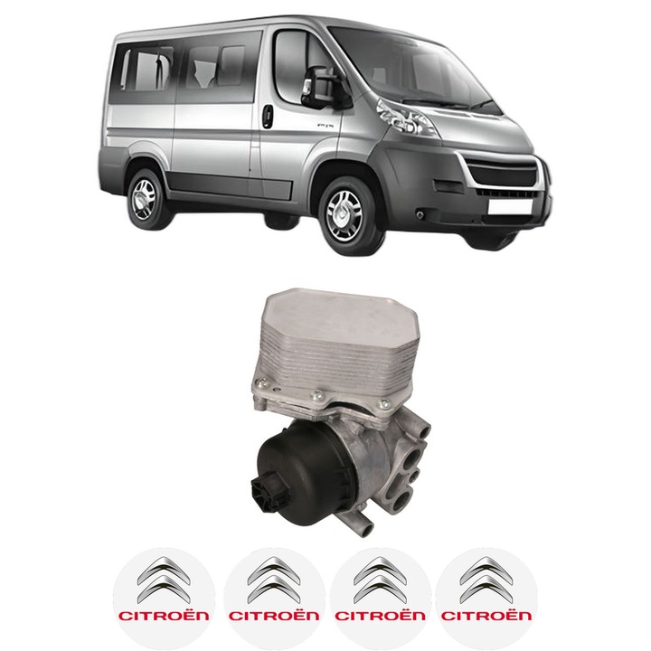 Radiator racire ulei CITROEN JUMPER II Bus din 2006-2016 KW 88 CP 120 CMC 2198, Auto, din aluminiu, 4x Stickere auto cu CITROEN