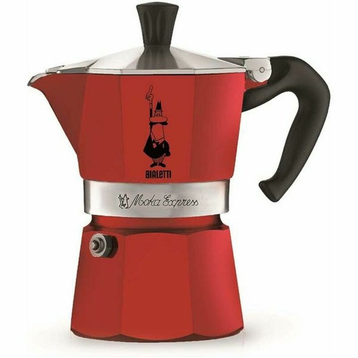 Cafetiera Italiana Bialetti 0004942/NP 3 Hrníčky Rosu Aluminiu