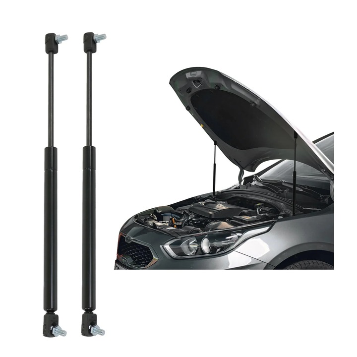 Set 2x Amortizoare capota, pentru VW Golf 2008-2016, otel, instalare usoara, siguranta ridicata, Omac