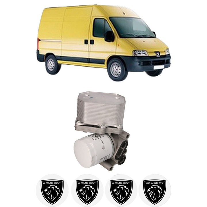 Radiator racire ulei PEUGEOT BOXER Van din 2006-2016 KW 88 CP 120 CMC 2198, Auto, din aluminiu, 4x Stickere auto cu PEUGEOT