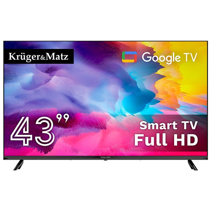 Televizor Smart TV 43", Kruger&Matz, Full HD, 200 cd/m², 108 cm